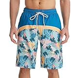 Bañador Natacion Hombre Rayas Flores Bañadores Hombre Secado Rapido Traje de Baño Hombre Bañador Surf Corto Deportivo Piscina Natación Playa Surfero Hombre Natacion Short Playa Talla Grande Casual 4XL