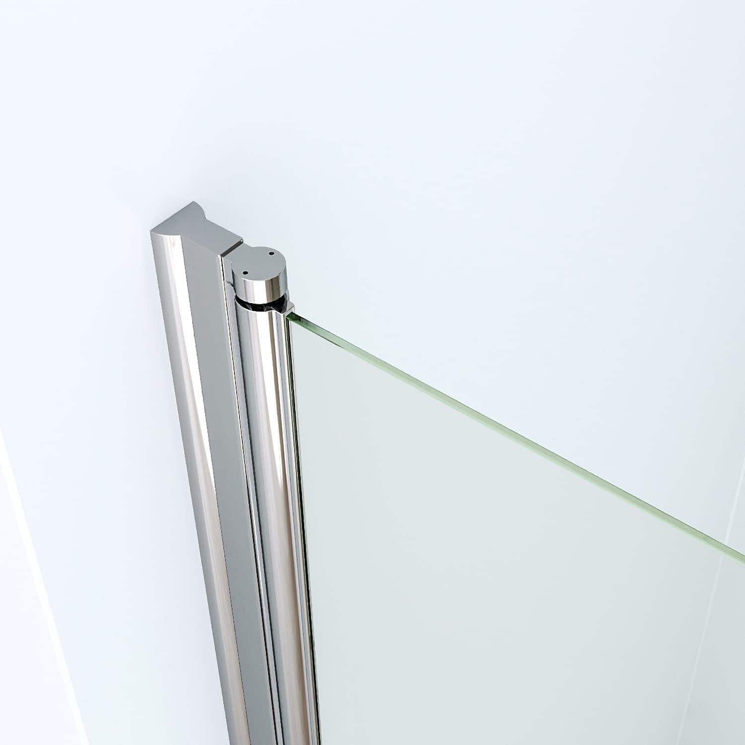 Duschkabine Eckeinstieg 80x80 x 187 cm Duschabtrennung Duschwand Glas Eck Dusche mit Duschtür und festem Seitenteil Eckdusche rahmenlos mit Drehtür Schwingtür Pendeltür 80 cm und Seitenwand 80 cm