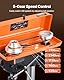 VEVOR 203mm Tischbohrmaschine, 500 W Induktionsmotor, Tischbohrmaschine mit 550/950/1450/1950/2500 U/min einstellbarer Geschwindigkeit, 0-45° neigbarer Arbeitstisch, LED-Arbeitsleuchte, für Holzmetall