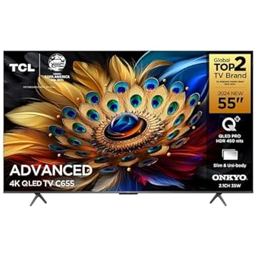 TCL QLED SMART TV 55” C655 4K UHD GOOGLE TV DOLBY VISION ATMOS