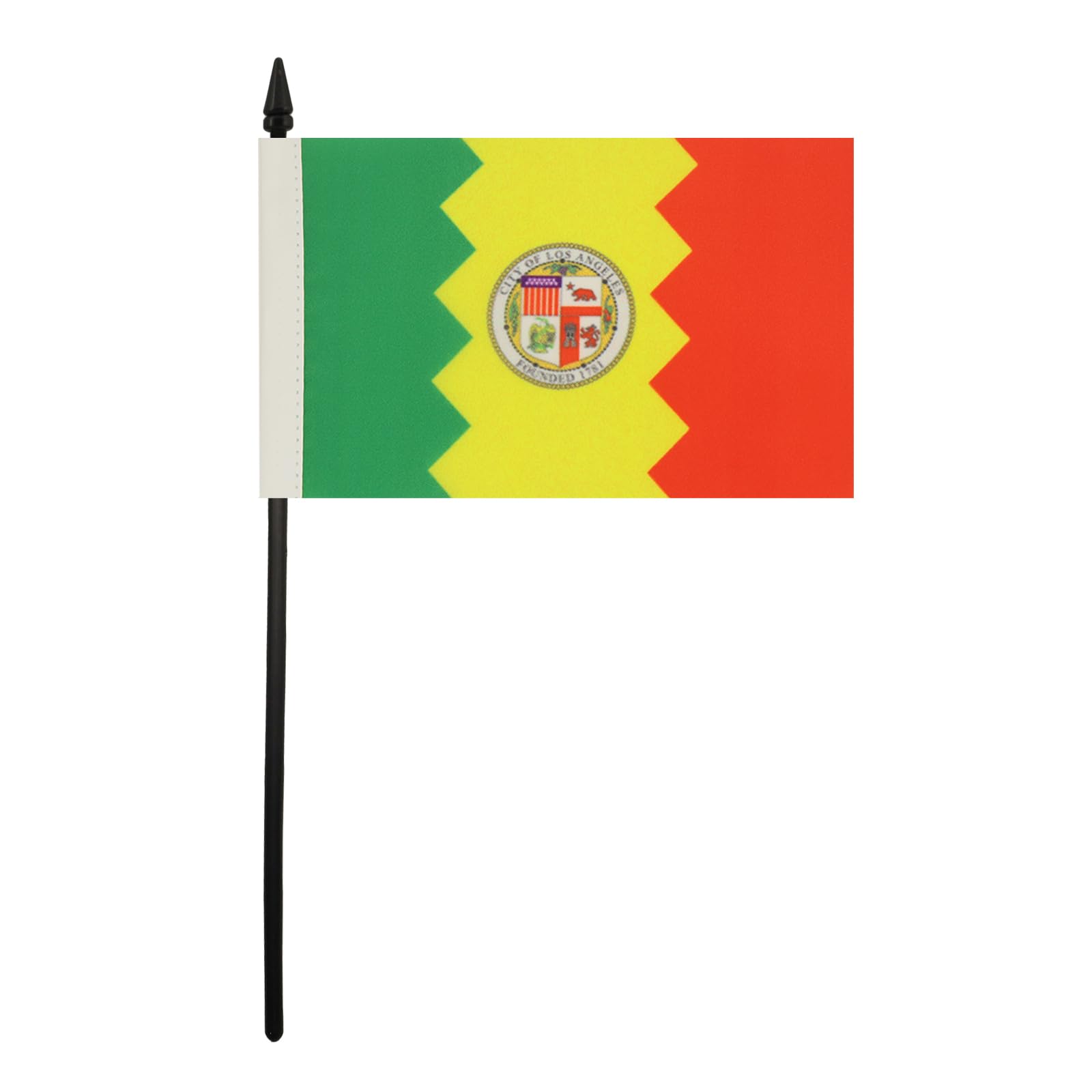 AZ FLAG, Los Angeles Table Flag 4'' x 6'', Los Angeles city Office Mini Banner 100% Polyester 15 x 10 cm - Image 2