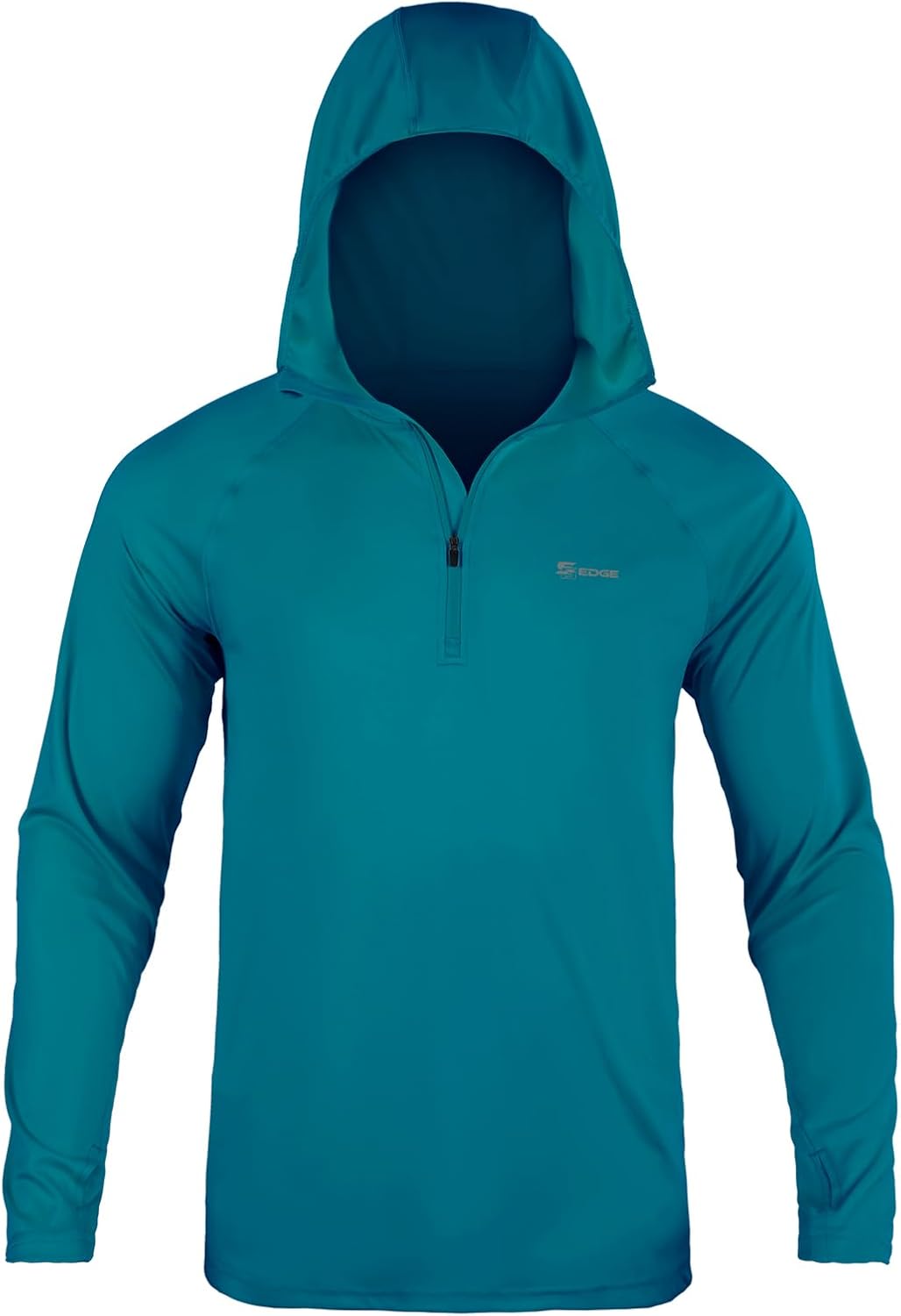 Men's 1/4 Zip Long Sleeve Rash Guard Hoodie Quick-Dry UPF 50+ Fishing Hiking and Water Sports