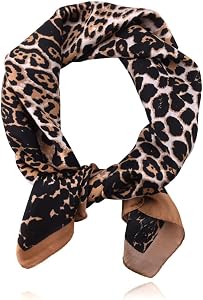Silk Neck Scarf for Women Square Bandana Hair