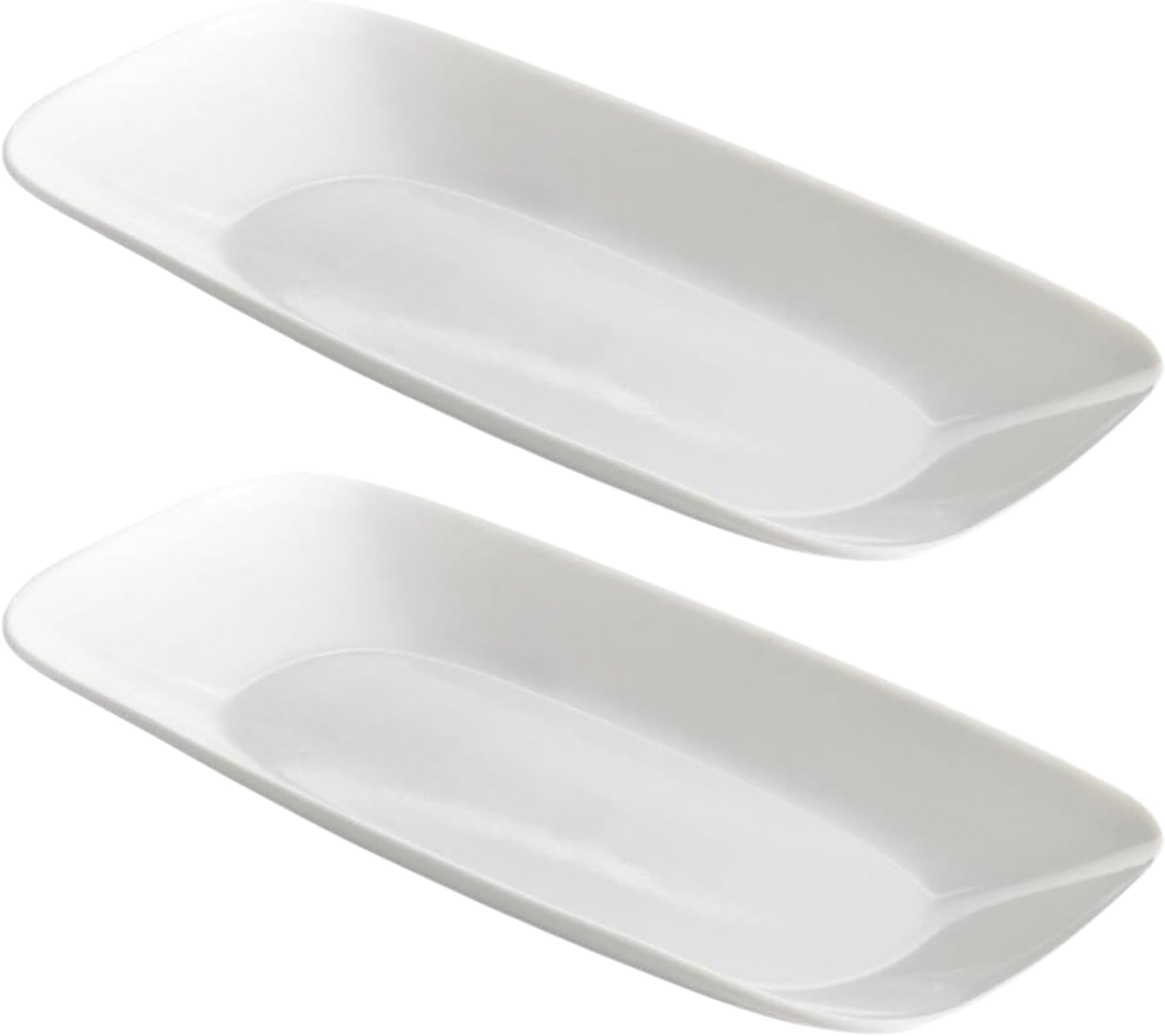 Corelle Square Round 10-1/2-Inch Serving Tray, Pure White - Pack of 2