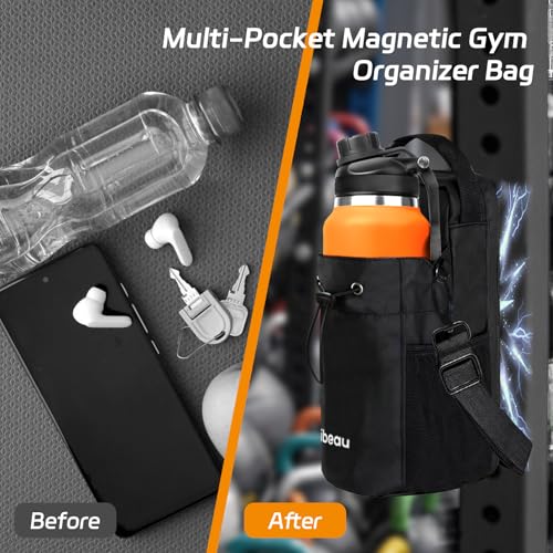 Magnetic Gym Bag for Men and Women: Small Crossbody Bag with Water Bottle Holder, Phone Pocket & Shoulder Strap, Waterproof Sling for Workout, Sports & Travel3