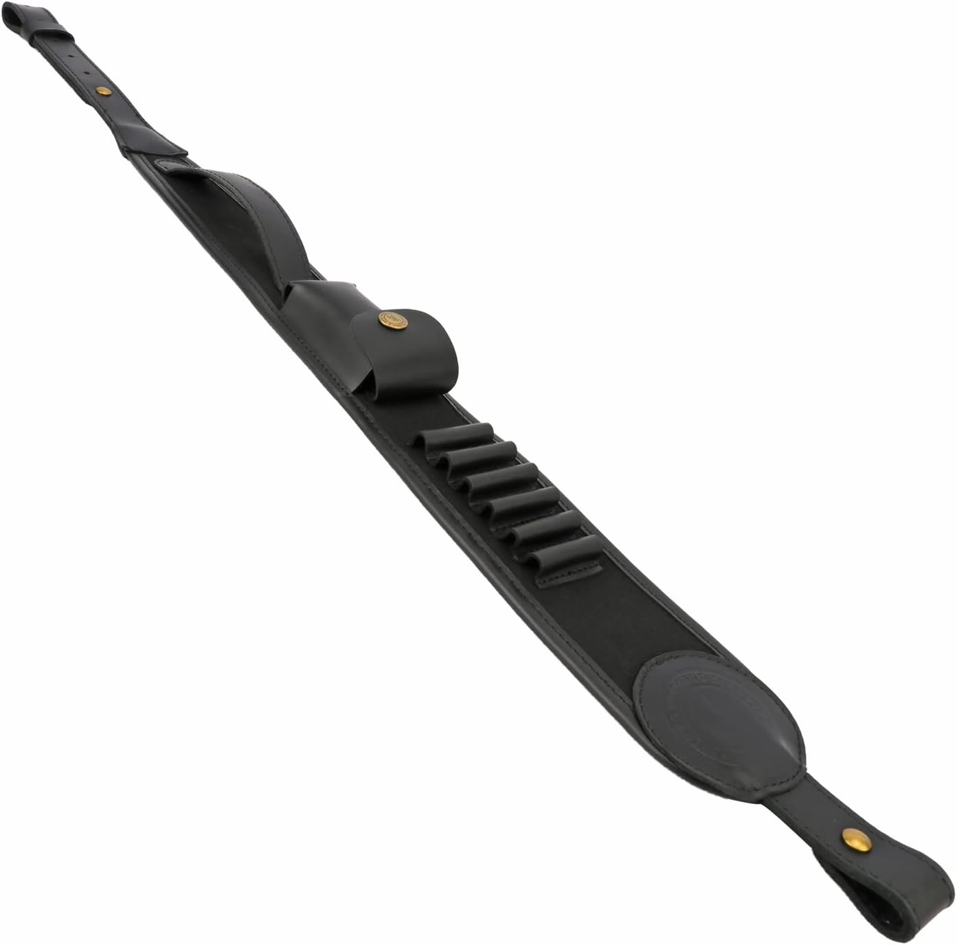 TOURBON Rifle Shell Holder Bandolier Gun Shoulder Strap Sling with Swivels (Type Black)