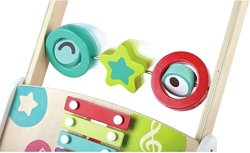 Miniatura 4 de Hape Wooden Push and Pull Music Learning Walker| Multiple Activities Center for Toddlers Ages 10 Months and Up
