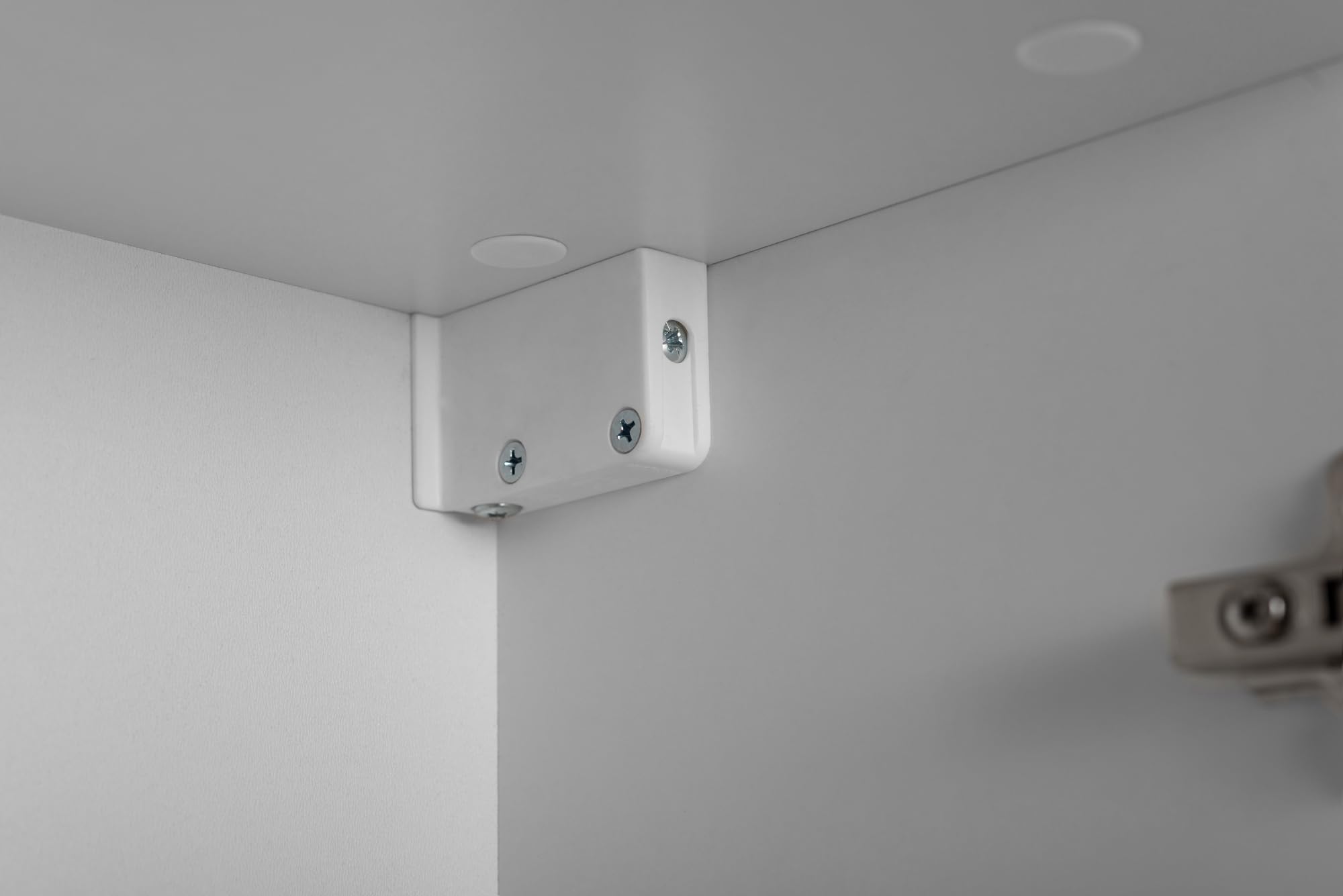3xE living Mobile Bagno Sottolavabo Sospeso 120 cm, con Piano, Bianco, Maniglie Argento, 120 x 46 x 57 cm