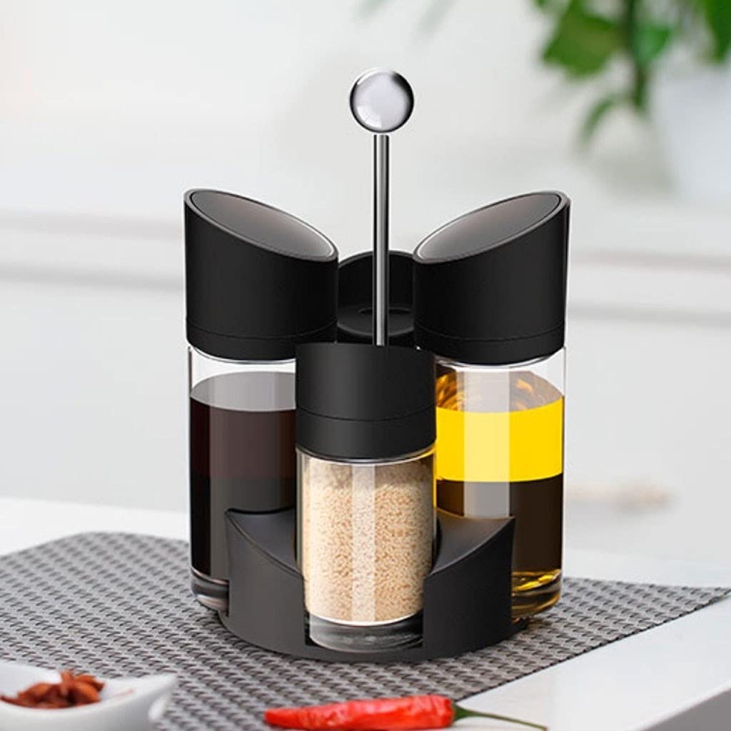 Gewürzdosen Set aus Glas, 160 ml, Küchenzuckerspender mit Deckel, Gewürzbox für Zucker, Salz und Gewürze, luftdichte Aufbewahrungsbehälter für Kräuter und Gewürze
