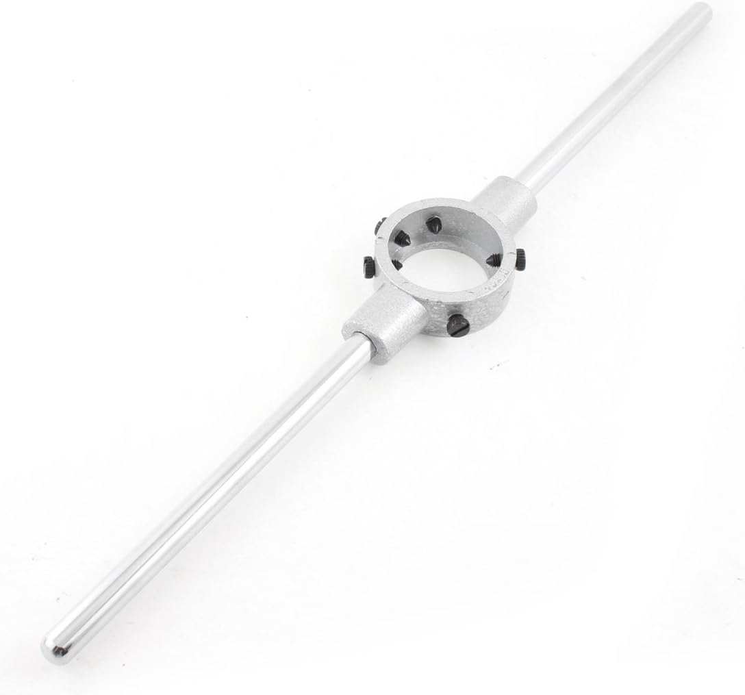 Aexit Detachable Handle Dies 45mm Dia Round Die Stock Silver Tone Round Threading Dies 430mm Long