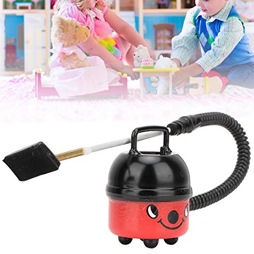MAGT Puppenhaus Miniatur Staubsauger, 1/12 Puppenhaus Staubsauger Puppenhaus Möbel und Geräte für Puppenhaus Dekoration(rot)