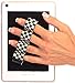 LAZY-HANDS 4-Loop Grips (x2 Grips) for e-Readers - XL (Black & White Checkers)