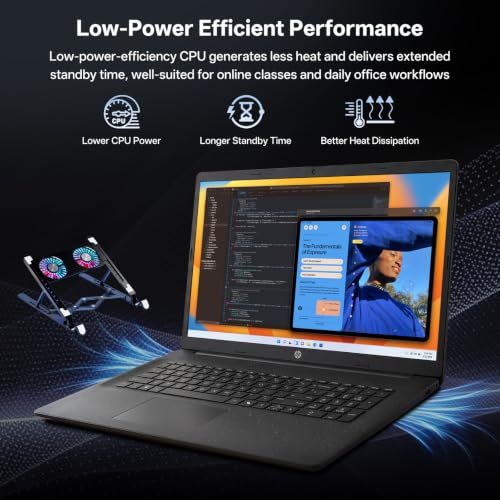Image of HP 17.3 inch Business Copilot AI Laptop, Intel Ultra 5 255U,16GB DDR5 1TB SSD | 17.3 inch Large Display for More Workspace&AI Task, Numeric Keypad, Battery Fast charge, Wi-Fi 6, Windows 11 Home, w / PCO Cooler