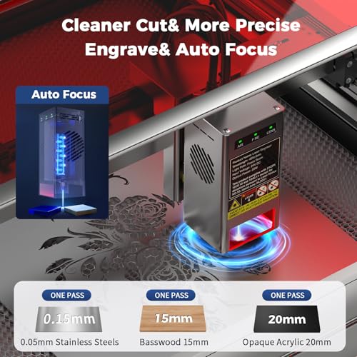 Image of Creality Falcon2 Pro S 22W Laser Engraver, 600mm /s High Speed Laser Cutter with Air Assist, Auto Focus Laser Module, Auto Fan, Camera Positioning,Safety Switch for Wood Metal Leather
