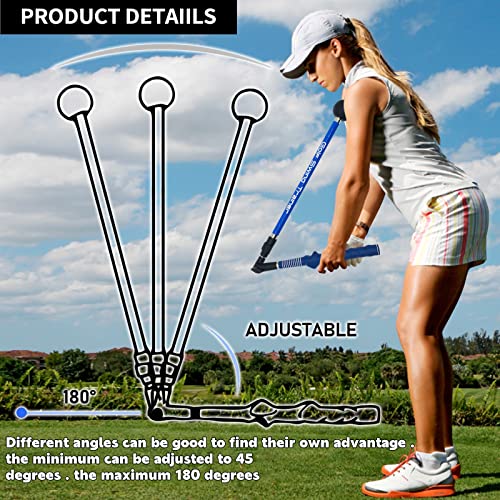 Umogy Golf Swing Trainer, Portable Golf Training Aid Adjustable To Improve Hinge, Forearm Rotation, Shoulder Turn- Lightweight, Durable Golf Swing Master With Ergonomic Grip (Black) #TOP3