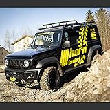  horntools Dachträger NAVIS Suzuki Jimny GJ flach Alu schwarz optional mit Reling by Offroad 4x4 Dachzelt
