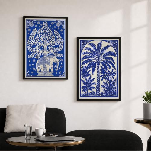Image of Suneree Traditional Indian Wall Art - Set of 2 (ART 22, 13x19 INCHES)