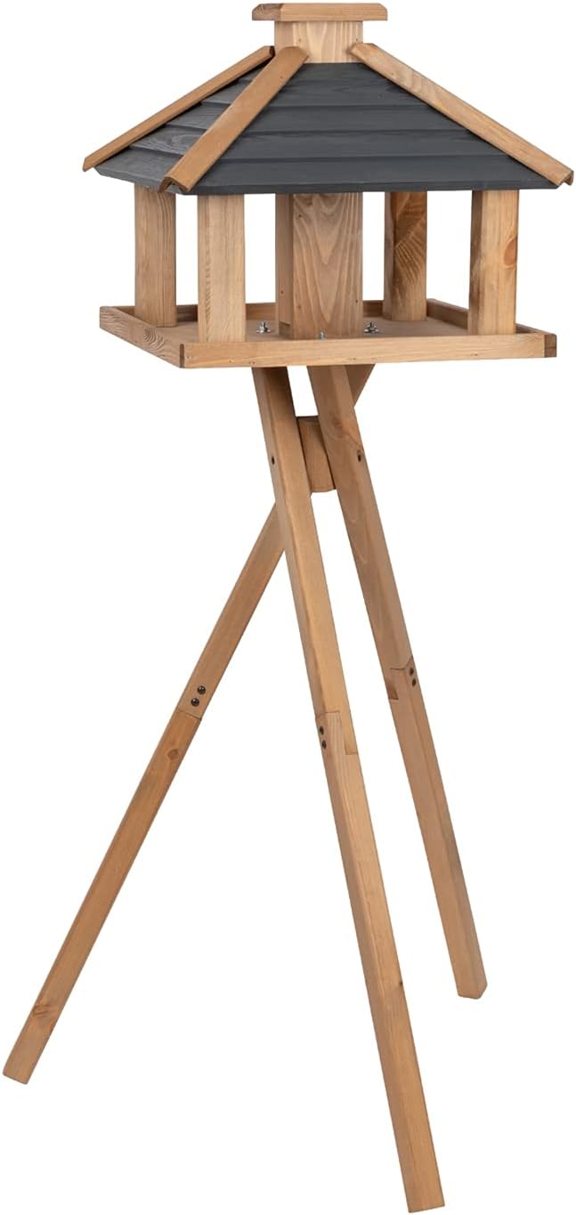 VOSS.garden Vogelhaus Odensee - Mit Metallständer & Vogelfutter 155cm