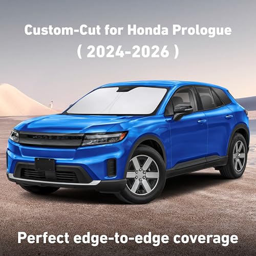 Image of EcoNour Windshield Sunshade Compatible for Honda Prologue 2024 2025 2026, Sun Visor for Front Windshield & Window Sun Shade Cover, UV Heat Blocker & Protector, Car Accessories