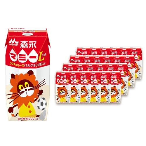 森永マミーL 200ml×24本 森永乳業 / 紙パック ジュース 乳酸菌飲料 甘酸っぱい 常温保存 セット 子供 こども ジャストサイズ プリズマパック ミルクオリゴ糖 ラクチュロース 清涼飲料水 飲み物 まとめ買い 買い置き 愛知県 No.194