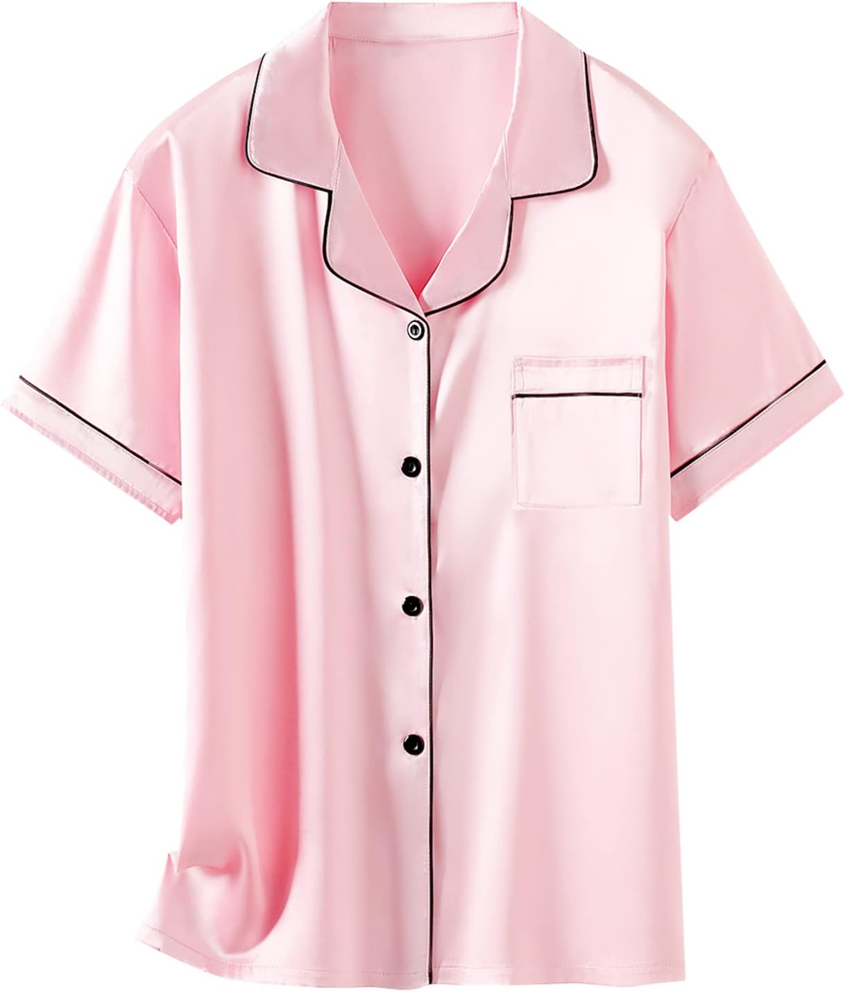 Schbbbta Girls Womens Pajamas, Satin Silky Pjs Set Kids 2Pcs Button-Down Nightwear Sleepwear Gift for Mommy and me - Image 7