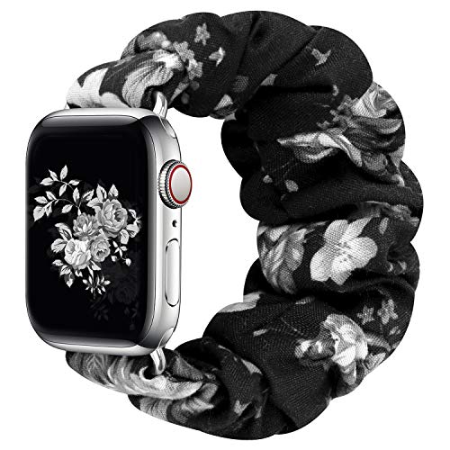 Greatfine Compatible for Apple Watch Band Scrunchie 38mm 40mm 41mm 42mm 44mm 45mm,Soft Elastic Scrunchie Watch Bands,With iWatch Series 7 6 SE 5 4 3 2 1,Replacement Wristband for Women(38/40mm-M/L) Greatfine Compatible for Apple Watch Band Scrunchie 38mm 40mm 41mm 42mm 44mm 45mm,Soft Elastic Scrunchie Watch Bands,With iWatch Series 7 6 SE 5 4 3 2 1,Replacement Wristband for Women(38/40mm-M/L)