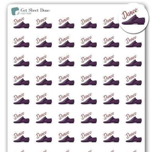 Jazz Dance Planner Sticker / 54 Fun Vinyl Stickers (1/2”) / Jazz Class Jazz Performance Modern Jazz Lesson/Essential Productivity Life/Bujo Bulleted Journal (One Sheet, Jazz)