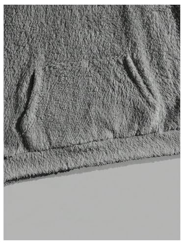 SHENHE Men's Fuzzy Hoodie Cozy Fleece Long Sleeve Lined Gothic Sherpa Hooded Sweatshirt4