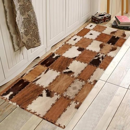 Décoration de chambre tapis de cuisine patchwork western imprimé 100x200