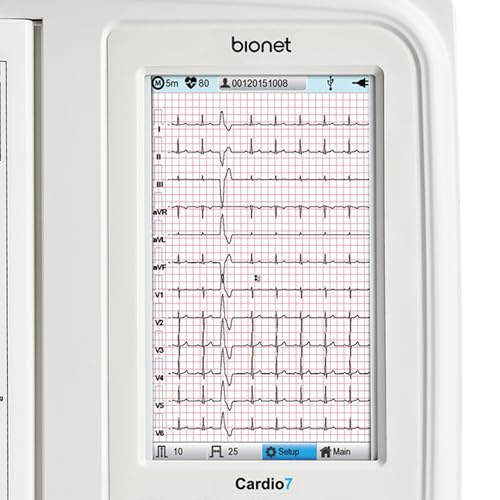 BIONET 33352 Neue 7 12-Kanal-EKG Cardio mit Touchscreen, 300 mm x 200 mm x 97,5 mm