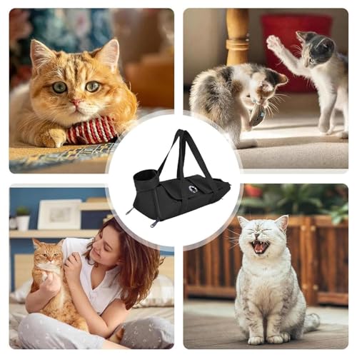 Bolsa de ducha para gatos antiarañazos con ajuste para uñas 4