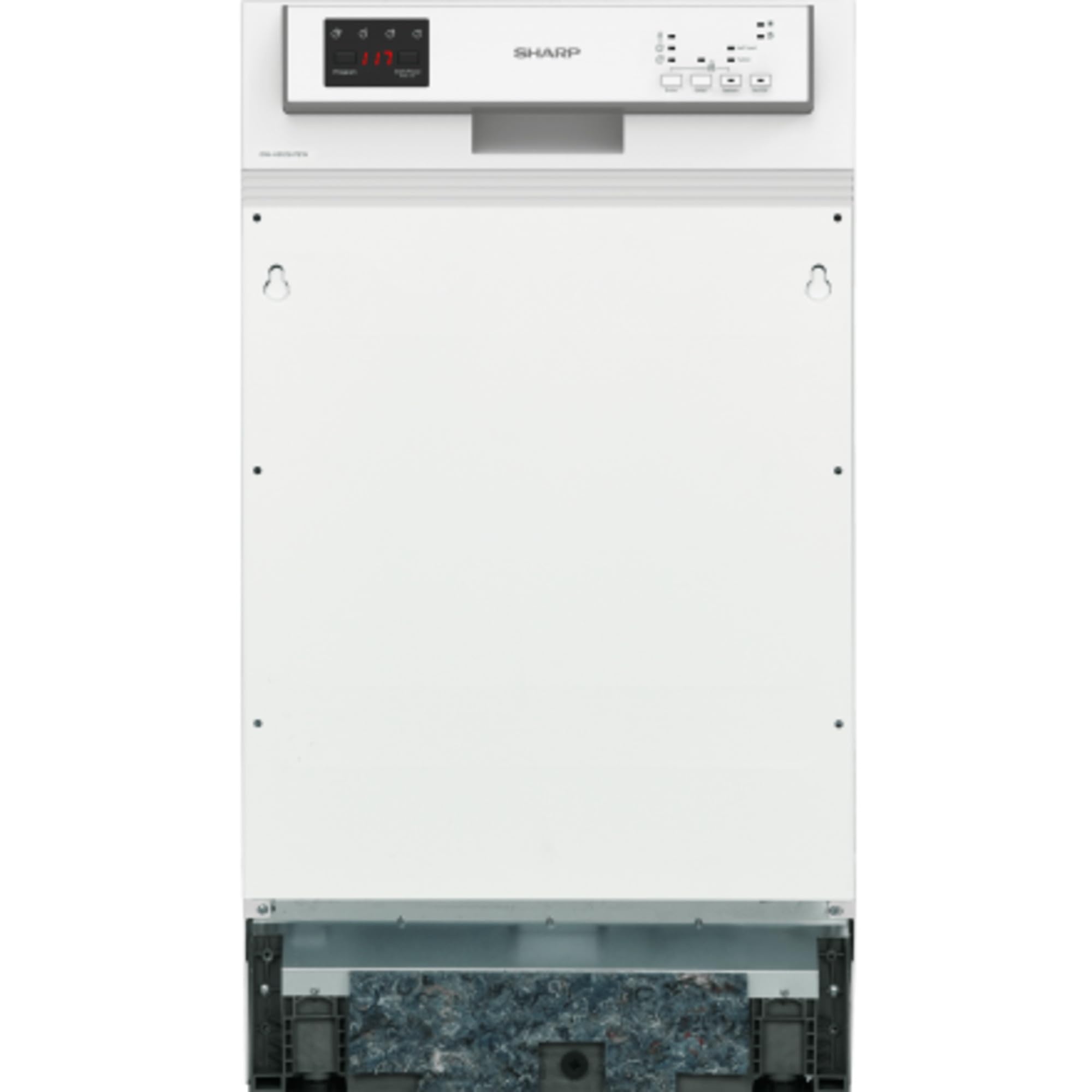 Sharp QW-HS12S47EW-DE Geschirrspüler Teilintegriert / 45 cm/E / 10 Maßgedecke / 3 Programme mit 50 min. Kurzprogramm/Weiß