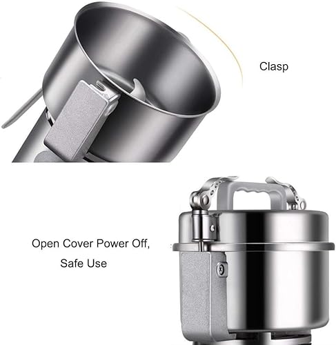 Miniatura 7 de Molinillo eléctrico de grano de acero inoxidable de alta velocidad para especias, cereales secos para hierbas, pulverizador, para uso comercial