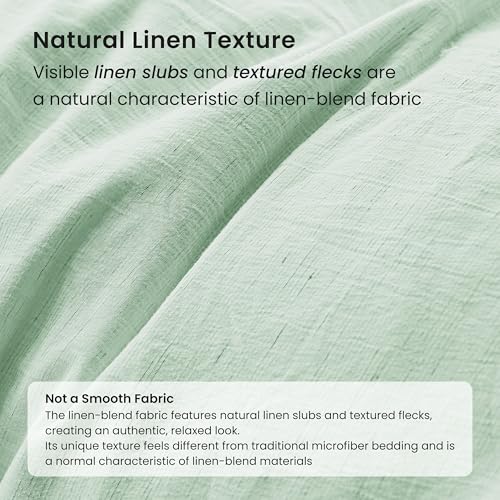 Love's cabin Queen Comforter Set, 3-Piece Linen Blend Bedding Set by Love's cabin - Used condition - Image 2