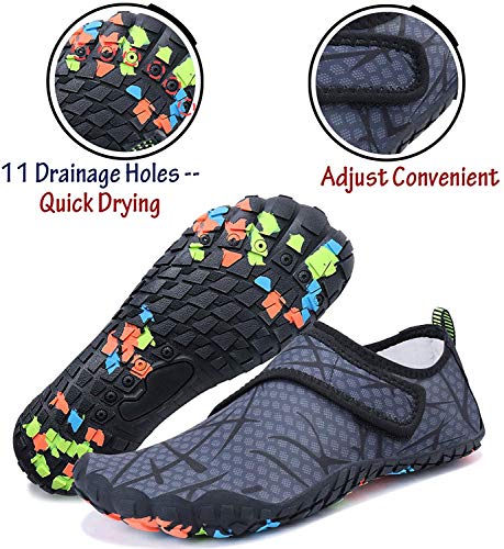 Image of MAYZERO Water Shoes Men Women Swim Surf Shoes Beach Pool Shoes Wide Toe Hiking Aqua Shoes Winter House Slippers
