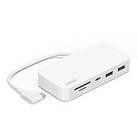 Belkin Hub USB C 6 in 1, docking station posteriore iMac 24",lettore di schede SD e microSD