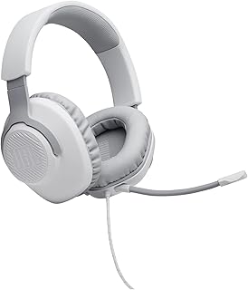 JBL Quantum 100 – Casque gaming filaire avec micro détachable – Accessoire gamer léger et confortable – Compatible avec pl...