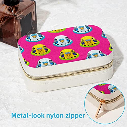 Boîte à bijoux Melopsittacus portable de voyage rose compacte pour bagues et colliers - 7