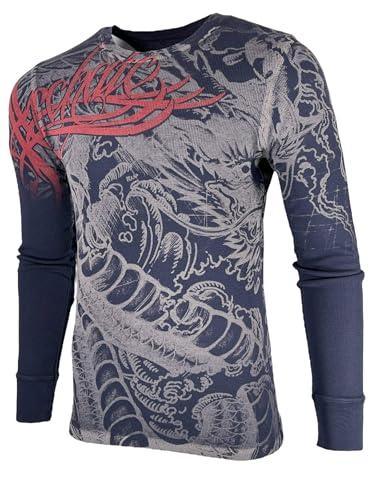 Archaic by Affliction Men's Thermal Shirt Dragon Rage4