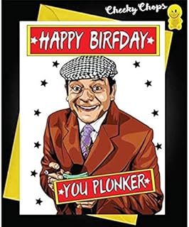 Funny Rude Birthday Card Only Fools and Horses Del Boy - You Plonker C433