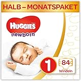baby windeln testbericht Extra weiche Babywindeln Größe 1 für neugeborene Jungen und Mädchen mit einem Gewicht von 2 bis 5 kg; Zum Schutz sensibler Babyhaut; Ideale Packung für 1 Monatsverbrauch