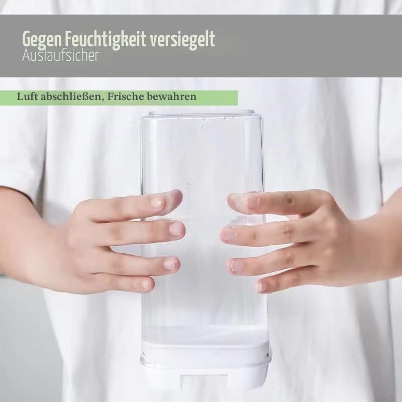Geyecete - Aufbewahrungsdose für Hundefutter und Leckerlis, transparenter Kunststoff, Vorratsdose für Hundefutter und Hundeleckerlis, 2er Set Futtertonne 4.5L