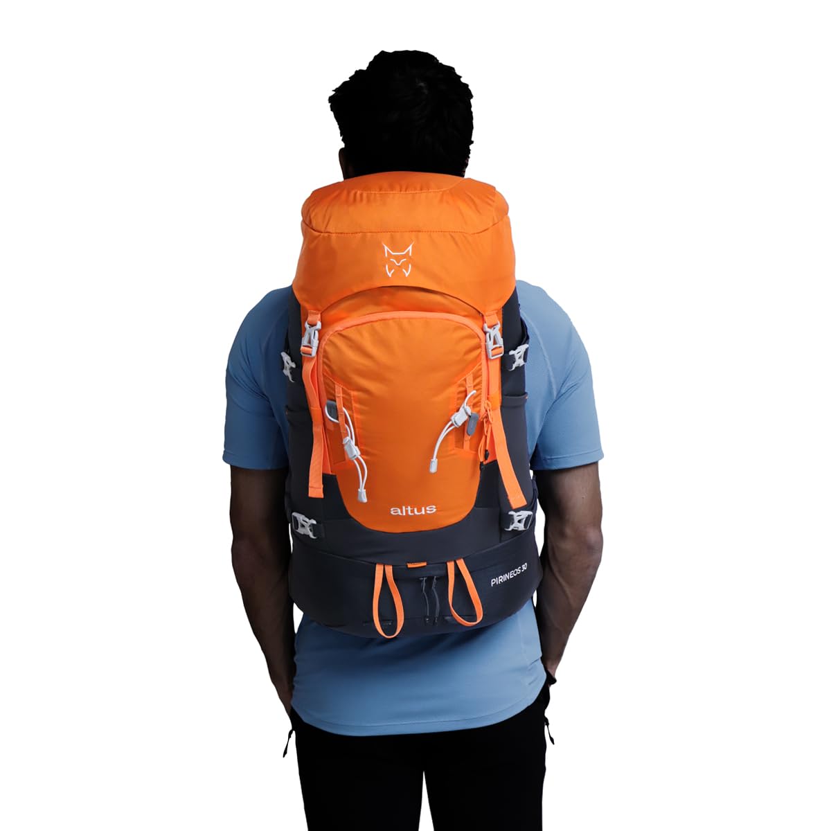 Mochila de travesia con espalda ventilada de 30 L. C: NARANJA/AZUL T: U