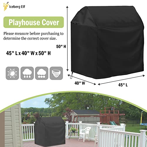 Iceberg Elf Outdoor playhouse covers waterproof 45" L x 40" W x 50" H Black by Iceberg Elf - Image 2