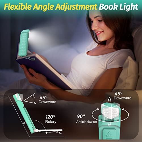 Usb Rechargeable Book Reading Light, Timable Led Clip On Book Light With 3 Color Temperatures & 5 Brightness, Lightweight Portable Bookmark Light For Book Lovers Reading In Bed/Airplane/Car (Blue) #TOP3