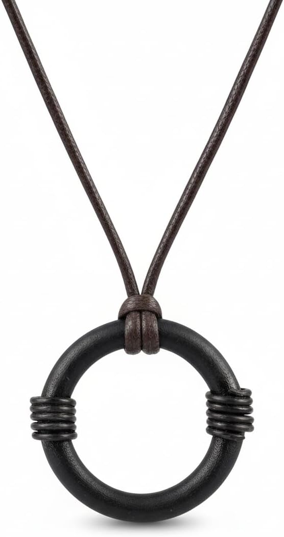 ARTIZANSTORE Hand Forged Iron Pendant | Viking Necklace with Genuine Leather Cord | Unique Gift for History Enthusiasts | Water Resistant Finish | Unisex Heavy Weight Jewelry