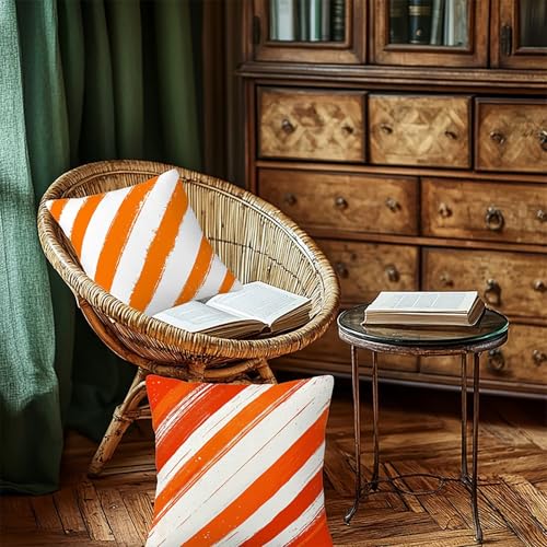 Lot de 4 housse de coussin orange 40x40 cm en velours idée cadeau femme pour salon