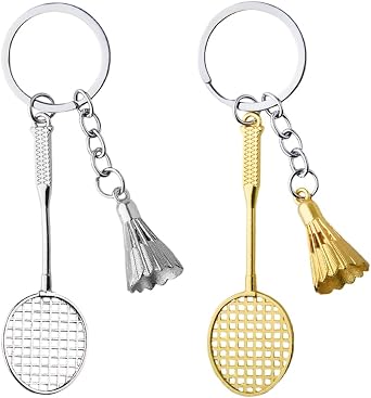 Sport Badminton Key Chain for Women Men Badminton Lover Coach Birthday Gifts for Women Men Badminton Player