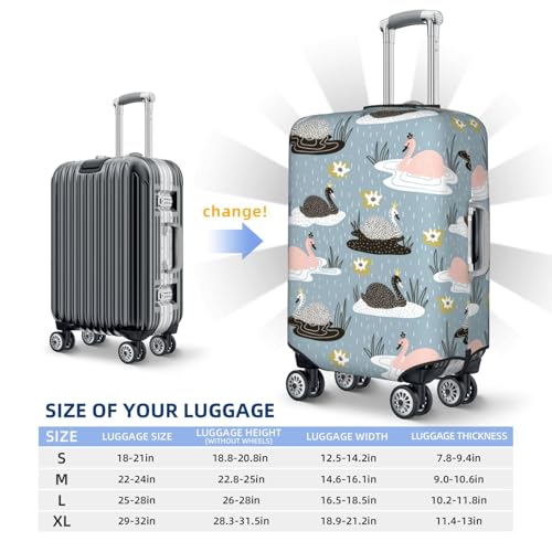Swan Princess On Lake Travel Luggage Covers - Elasticity Suitcase Covers Protector for Luggage 18-32 Inch2