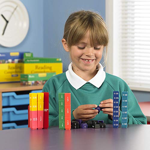 Cubes fractions Learning Resources pour visualiser les équivalences mathématiques 5 ans+